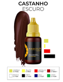 Pigmento Mag Color Gold Castanho Escuro 5ml | Pigmento Inorgânico para Micropigmentação