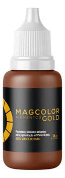 Pigmento Mag Color Gold Castanho Médio 5ml | Pigmento Inorgânico para Micropigmentação