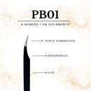 Pinça para Extensão de Cílios PB01 Linha Black